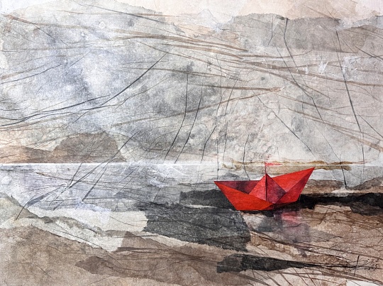 Картина за серым красный свет.  Серия 