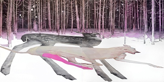 Картина аномалии Красного леса. Собака-олень фото 1