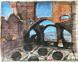 Картина серия «Зона античности» Руины Виллы Квинтилиев