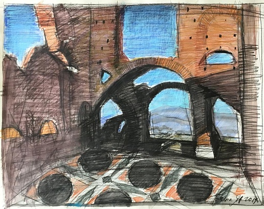 Картина серия «Зона античности» Руины Виллы Квинтилиев фото 1