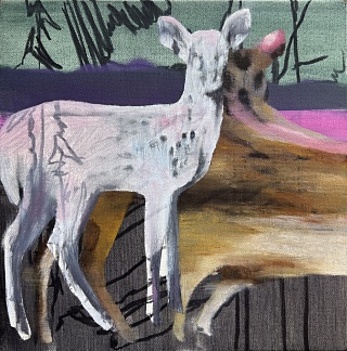 Картина олень и его тень