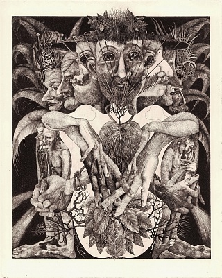 Картина диптих Большой Кодекс «Анатомия Мужчины & Анатомия Женщины»2
