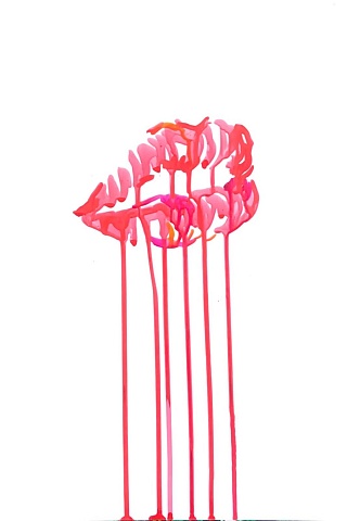Картина розовые губы