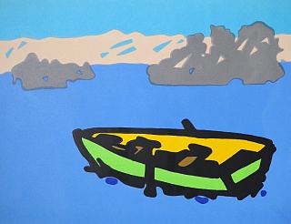 Картина лодка