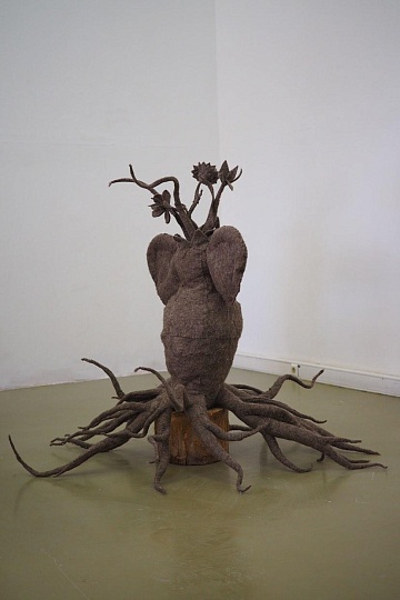 Картина скульптура из войлока Cheburashka фото 1