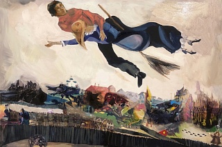 Картина пролетая над Хогвардсом