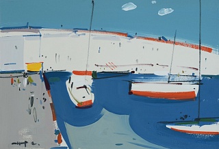 Картина яхты в Пемполь. Бретань