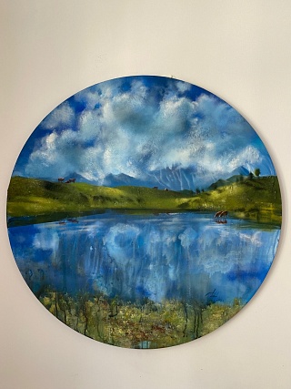Картина горное озеро из серии Skylights