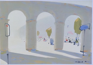 Картина акведук в Монпелье