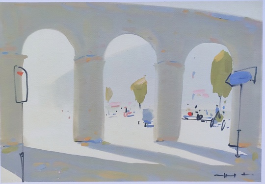Картина акведук в Монпелье фото 1