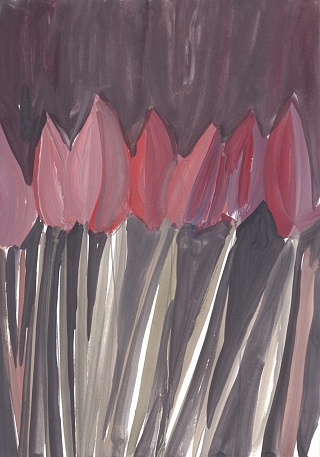 Картина серия "Кызгалдактар" (Тюльпаны)