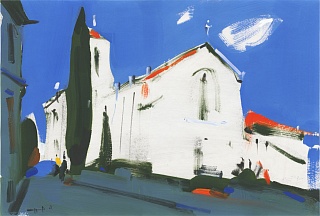Картина белый собор в Касис